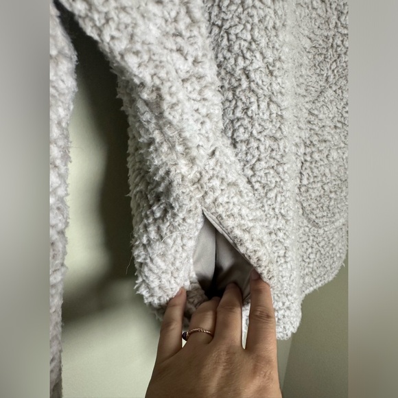 Love Tree Beige Soft Fleece Sherpa Lined 1/4 Zip Jacket Small - Picture 9 of 9